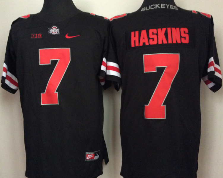 Men's Ohio State Buckeyes Dwayne Haskins #7 Black Jersey